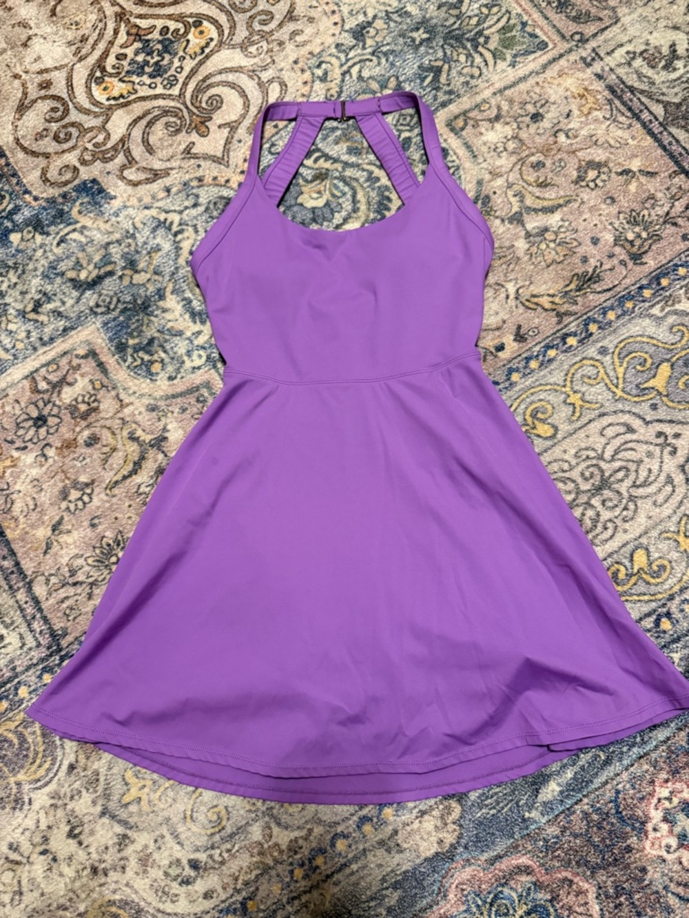 Purple Women's Halter Skater Dress
